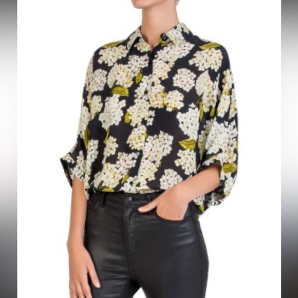 The Kooples Silk Hortensia Print Shirt floral blouse
Button up fall casual $389 - Picture 5 of 13